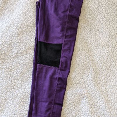 TCA purple leggings fleece lined sporty style winter superthermal size S